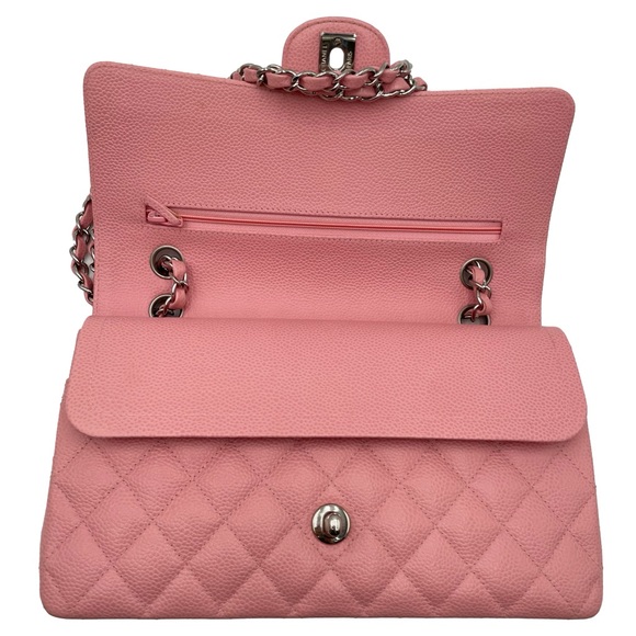 ✨$7800✨ Chanel Pink Caviar Double Flap Shoulder Bag - Picture 4 of 11